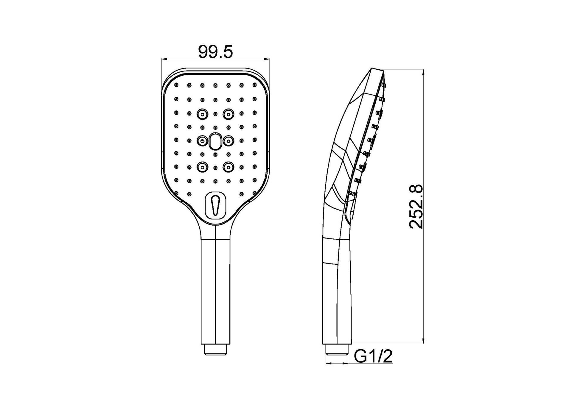 Схема товара Душевая лейка PL17
