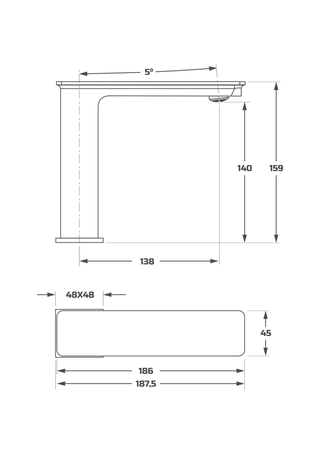 Схема товара Сенсорный смеситель (МОНО) PL511
