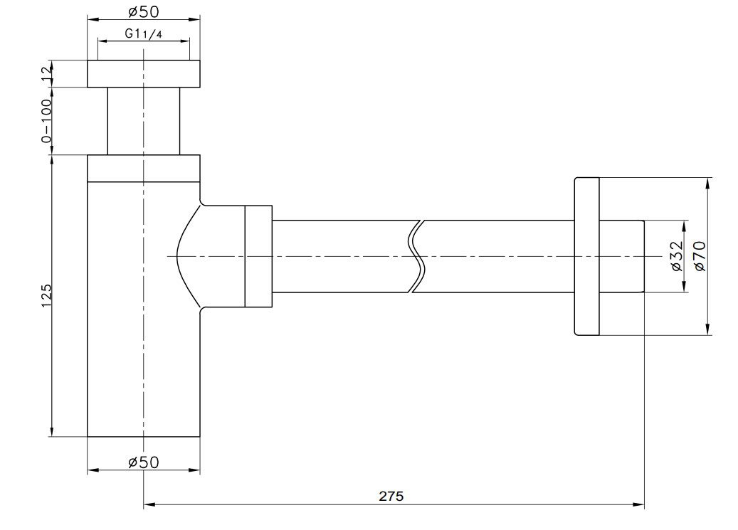 Схема товара Сифон PL81