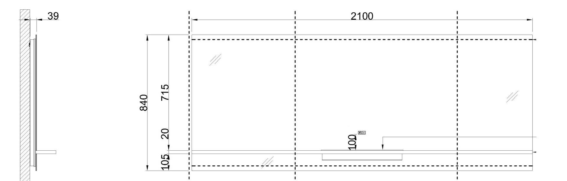Схема товара Зеркало PL-FMR24-210
