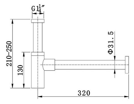 Схема товара Сифон PL80-16