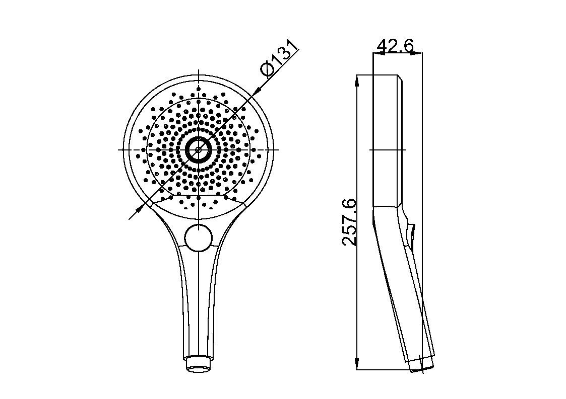 Схема товара Душевая лейка PL19