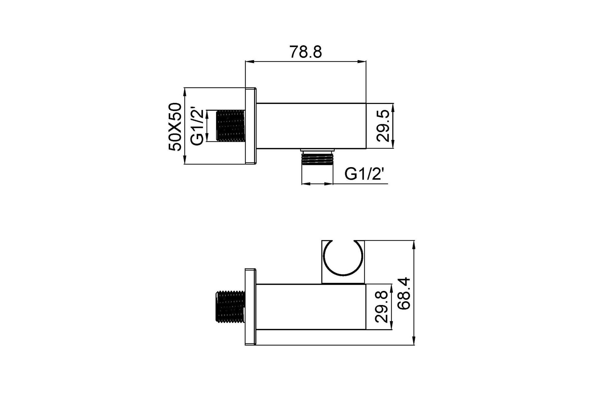 Схема товара Держатель для лейки PL77/2