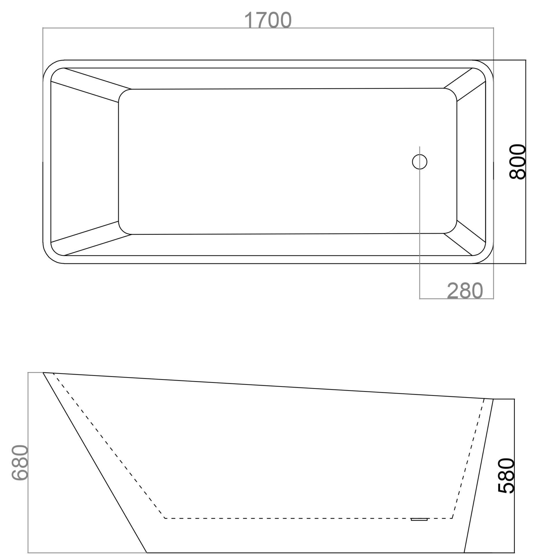 Схема товара Ванна PL-BT1703