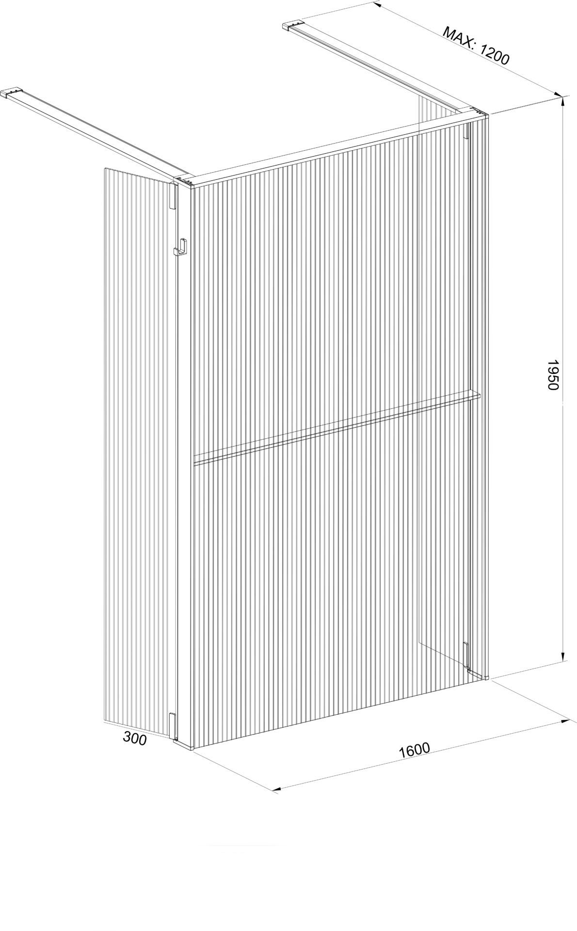 Схема товара PL-SE301AFF-7 (12030x2) Душевая перегородка