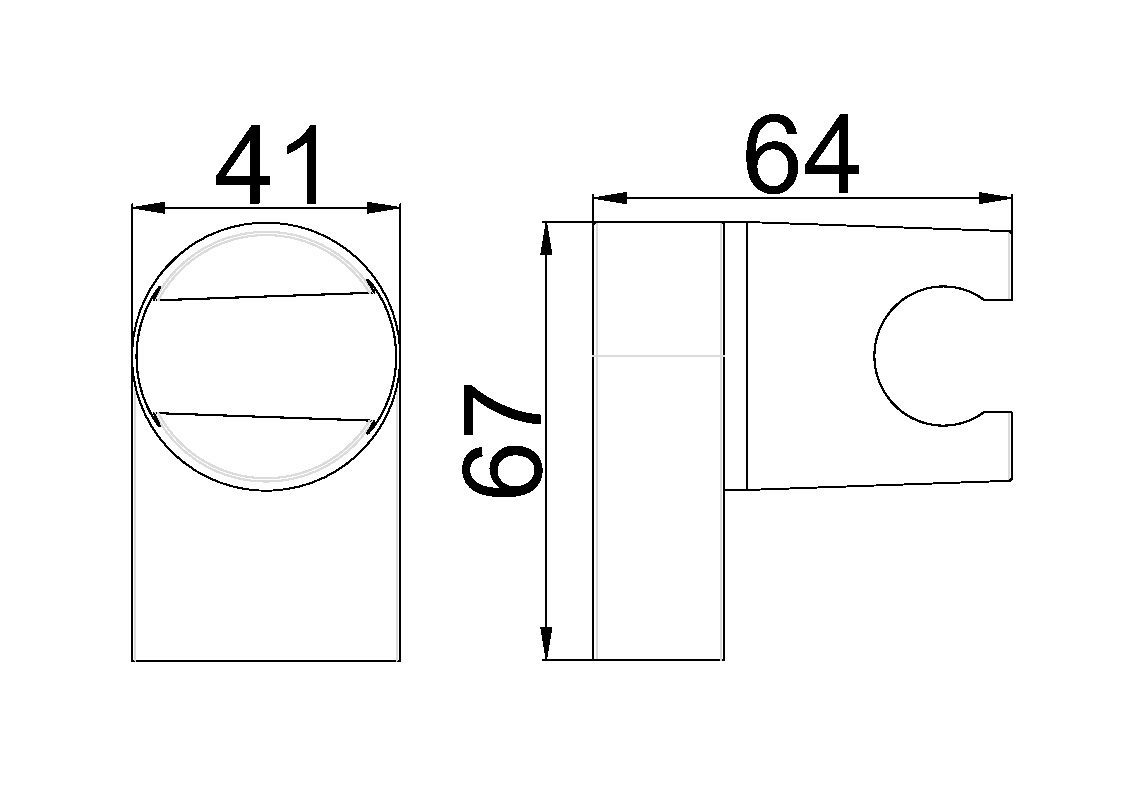 Схема товара Держатель для лейки PL90