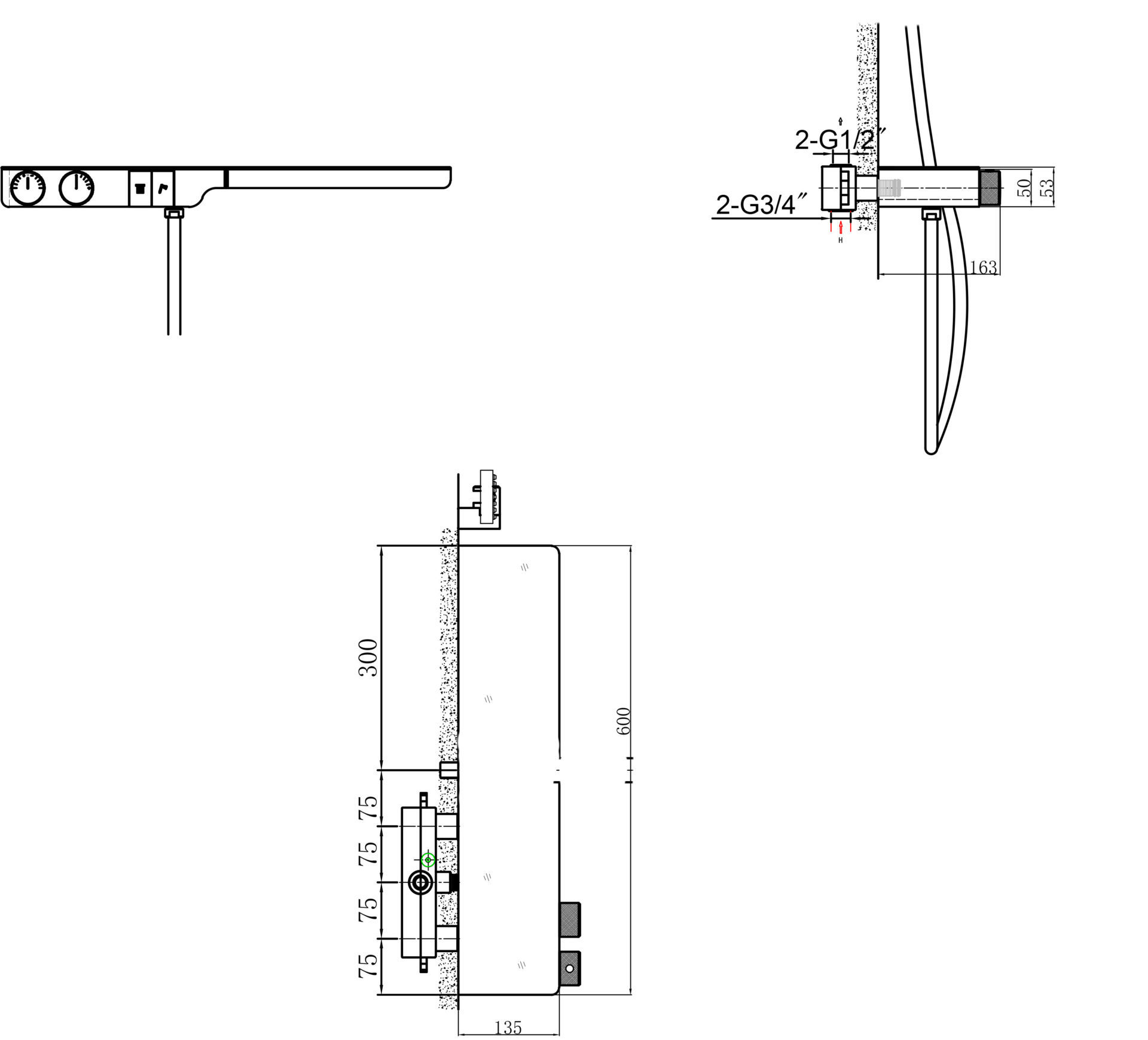 Схема товара Блок управления душевой системы PL28109